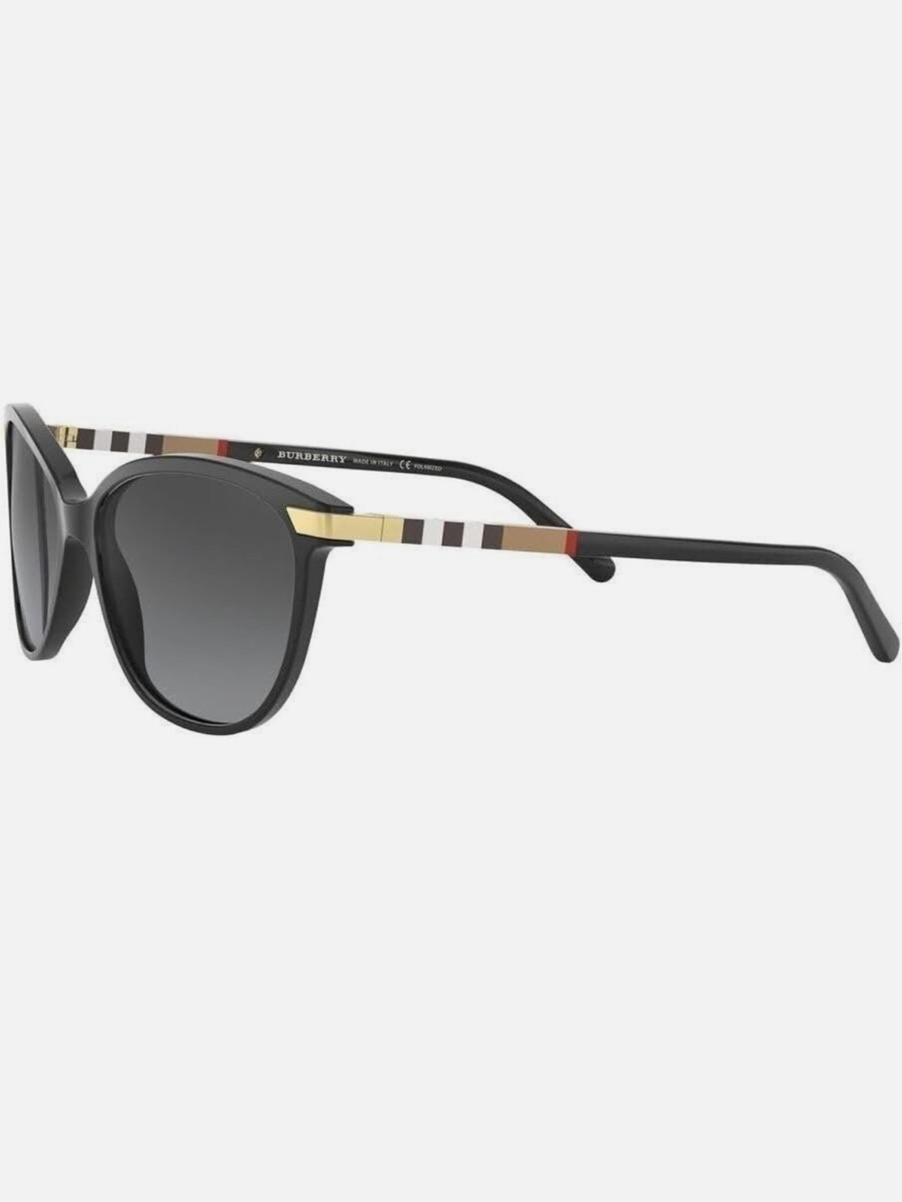 BURBERRY BE 4216 3001T3 Black cat eye Polarized grey gradient sunglasses - Picture 2 of 16